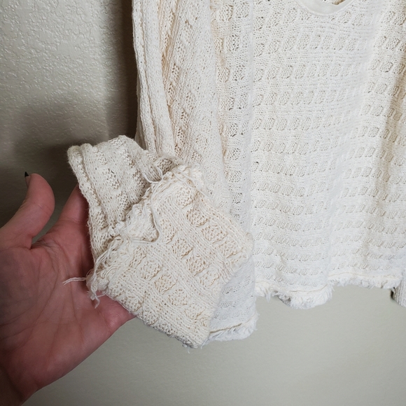 Free People XS Ivory Hacci top - Picture 5 of 12